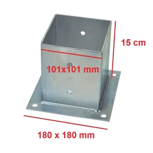 Staffa per travi legno chiusa 101x101 mm art 1437 24493 Flitsaanbieding